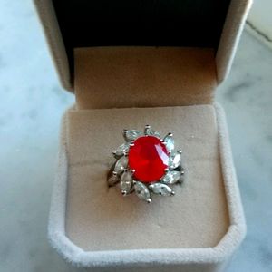 Eloquent ruby red ring